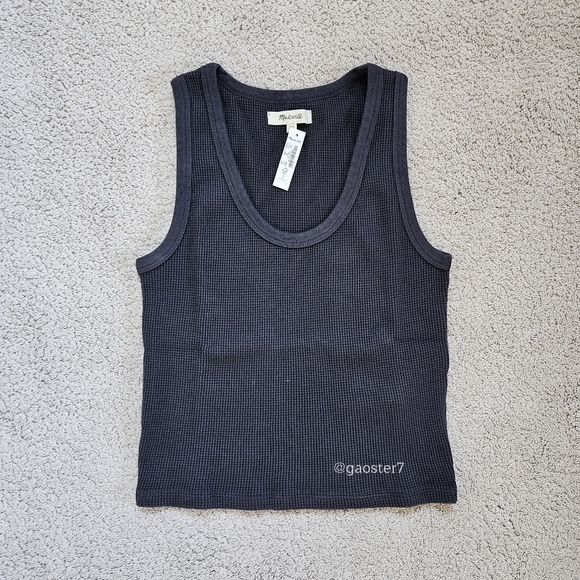Madewell Waffle Knit Scoop Crop Tank - Picture 5 of 8